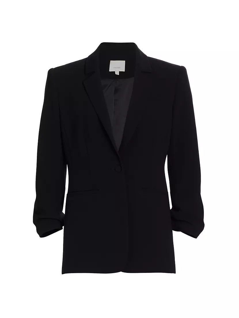 Cinq à Sept Khloe Crepe Ruched Blazer | Saks Fifth Avenue