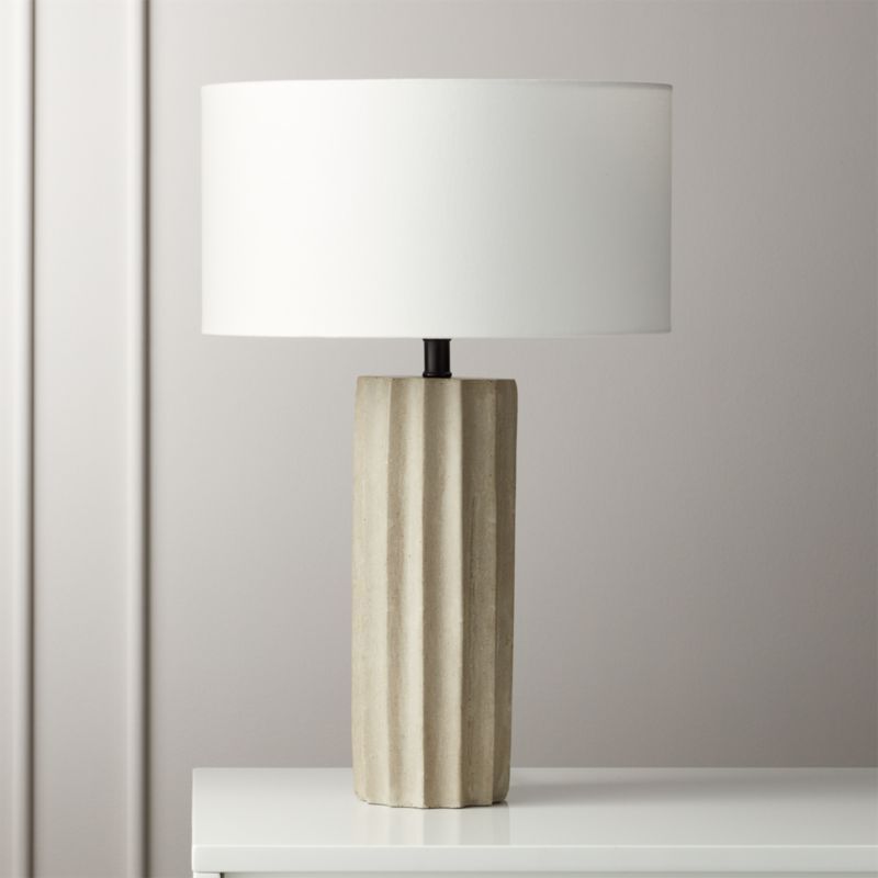 Scallop Concrete Table Lamp + Reviews | CB2 | CB2