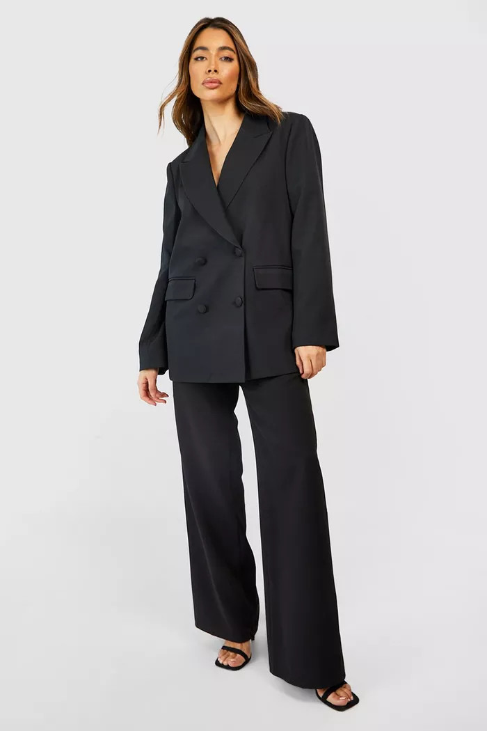 Relaxed Fit Double Breasted Tailored Blazer | Boohoo.com (US & CA)