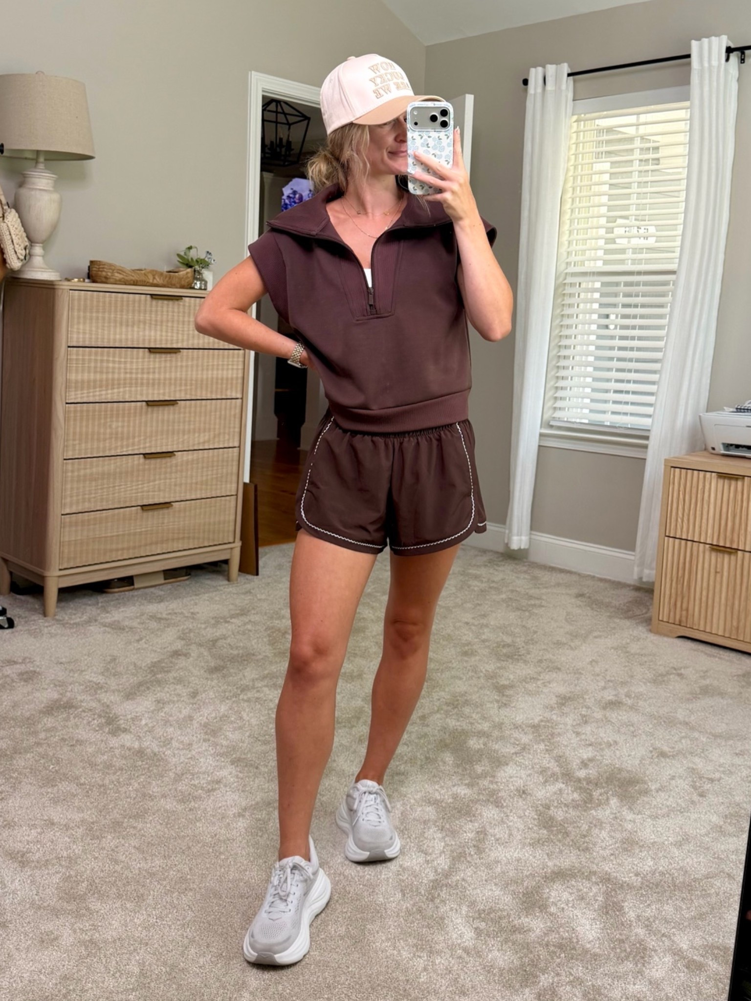 Today’s “get my life together” ootd 🥴 
went from vacay to the 4th & I feel like I haven’t lived in reality in like 2 weeks! Needed a comfy fit today to do all the things— groceries, cleaning, catching up! 

Found this cutie little outfit recently & @Target! I wore it as a travel outfit & it’s perfect for a day like day when you need to feel put together but still comfy 🤎

This top reminds me a lot of spanx air essentials and also has a matching skirt. I paired it with these matching athletic shorts that are SO cute! Also grabbed them in the floral pattern. 

Wearing an XS in the shorts & I sized up to a small in the top. 


#targetfinds #athleisure #matchingsets #ootd #casualoutfits #activeshorts #activewear #targetactive

#LTKootd #LTKTravel #LTKActive