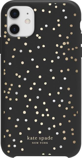 kate spade new york - Protective Hard Shell Case for Apple® iPhone® 11 Pro Max - Gold/Crystal G... | Best Buy U.S.