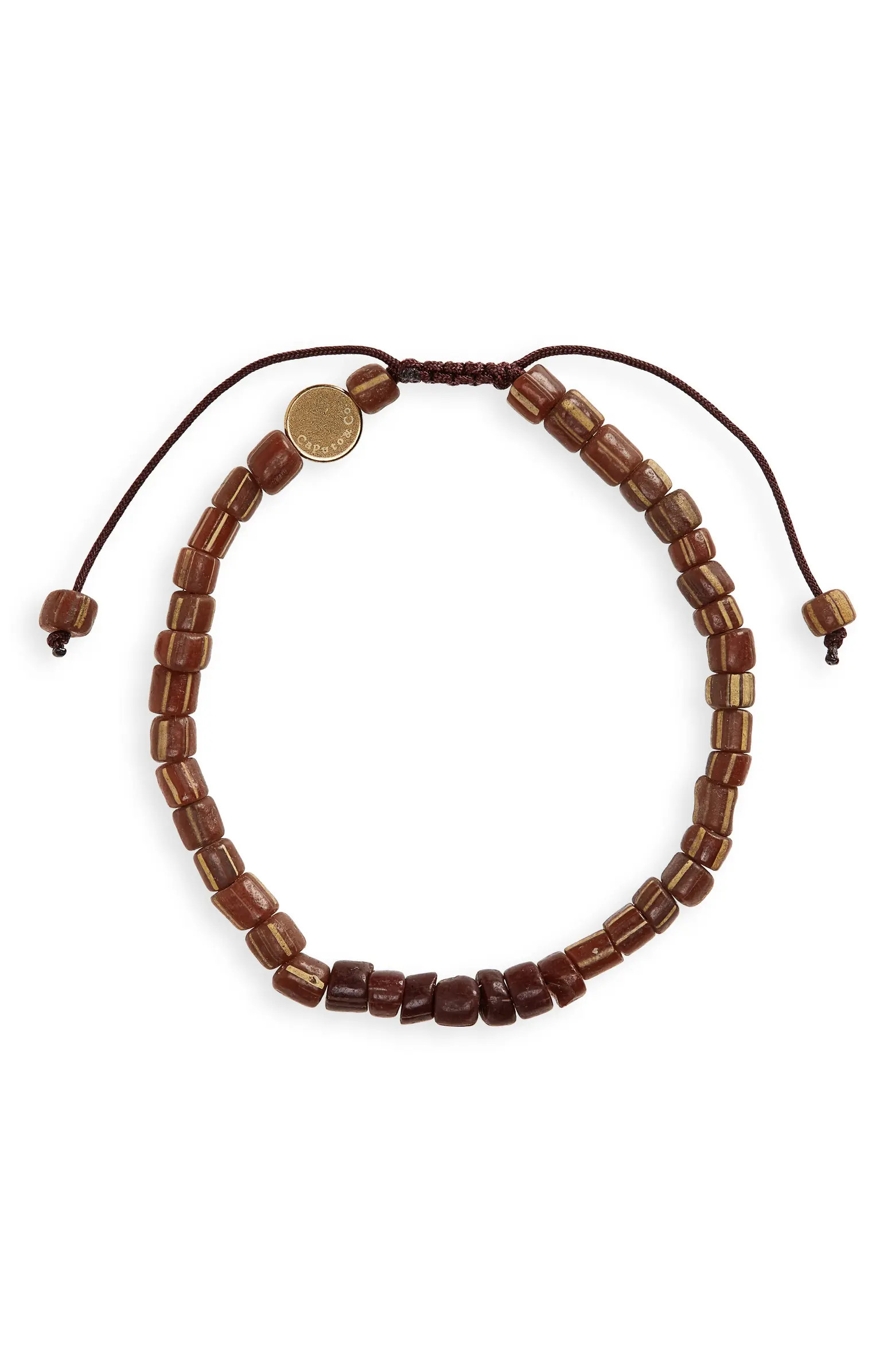 Caputo & Co. Men's Colorblock Recycled Glass Bead Slider Bracelet | Nordstrom | Nordstrom