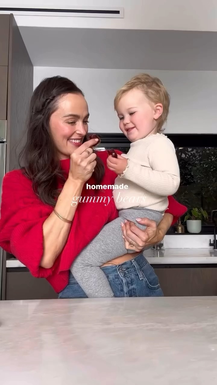 Resharing one of my favorite recipes for Valentine’s Day! Homemade gummy bears ❤️

• 1/3 cup fruit juice
• 2 Tbsp honey
• 1 Tbsp unflavored gelatin
• 1 Tbsp water

Add juice and honey in a pan and bring to boil - then remove for 2-3min

In a separate bowl mix gelatin and water together - then add to juice + honey.

Mix until smooth. Pour into mold and place in refrigerator for 30min.

And enjoy! 

 #LTKWatchNow #LTKHome #LTKStyleTip