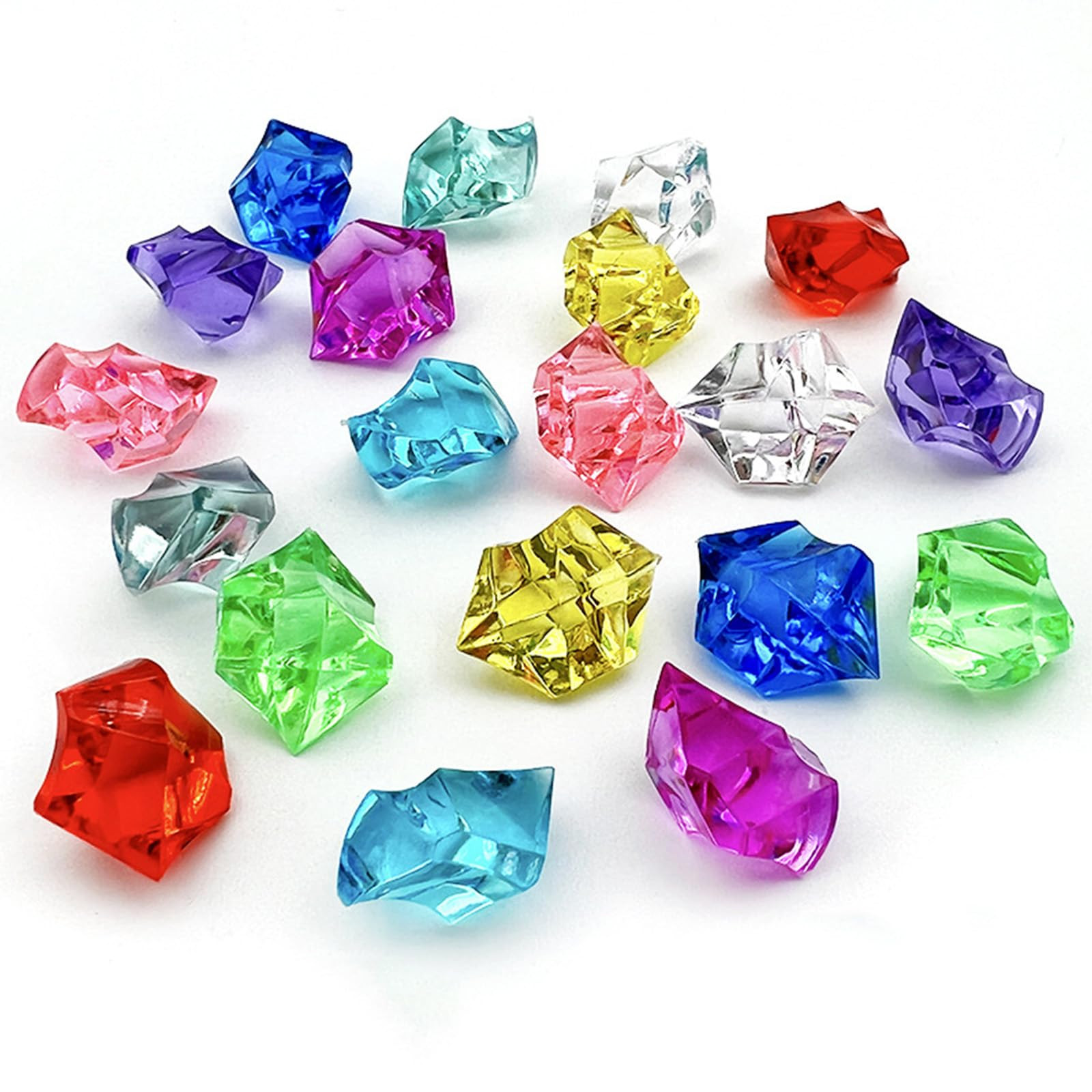 400 Pieces Multi-Color Fake Ice Cubes, Plastic Ice Cubes, Fake Diamonds, Gems for Crafting, Slime... | Amazon (US)