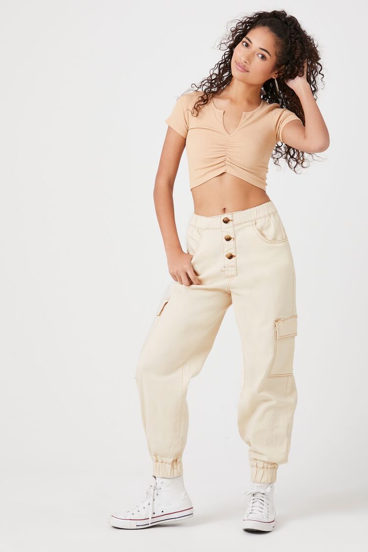 High-Rise Cargo Joggers | Forever 21 (US)