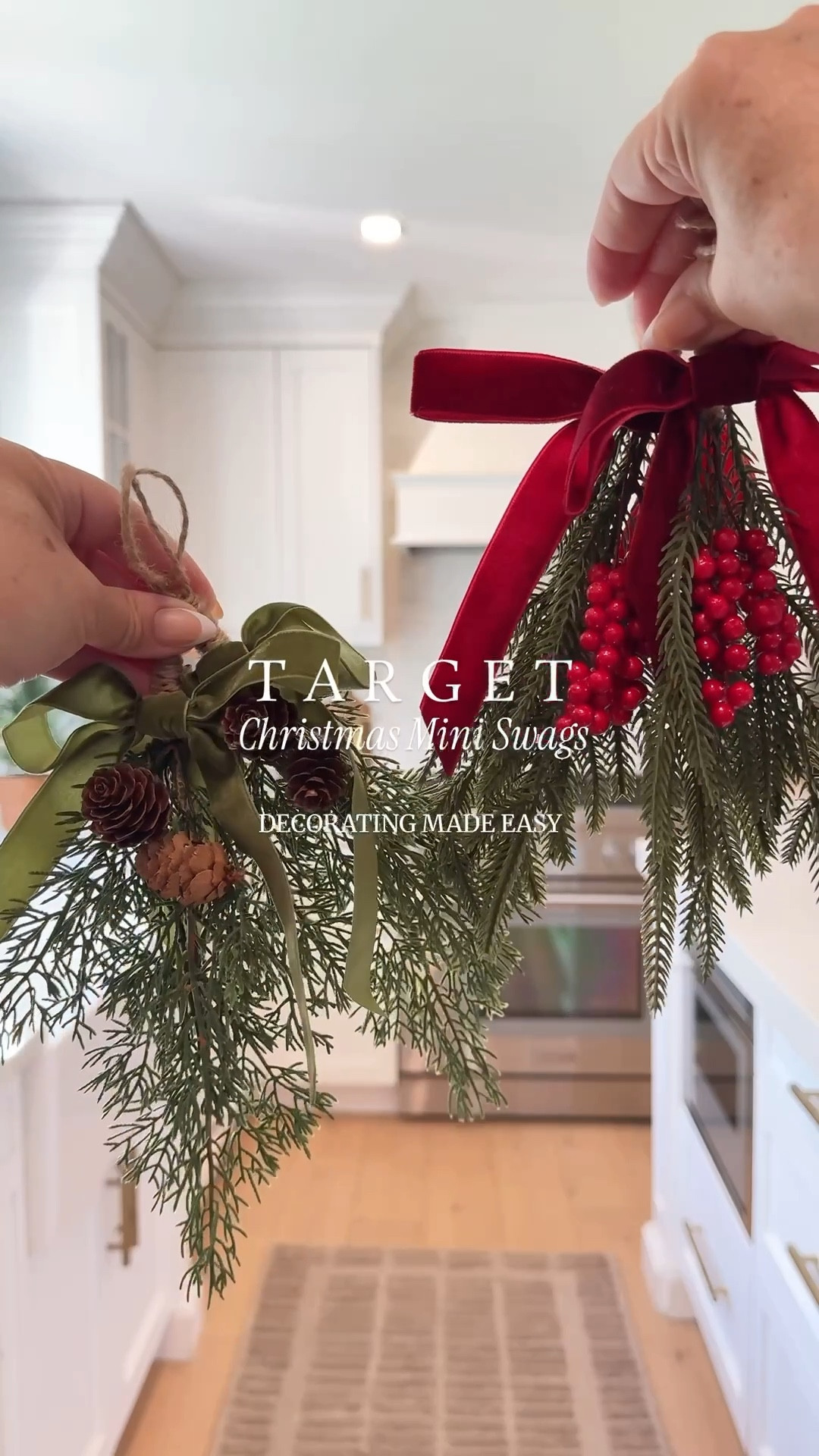 These mini Christmas swags from Target are an affordable and easy way to decorate your kitchen for the holidays! ❤️ Available in sets of 4.

#LTKFindsUnder50 #LTKHome #LTKSeasonal #LTKSeasonal #LTKFindsUnder50 #LTKHome


#LTKHoliday #LTKHome #LTKSeasonal