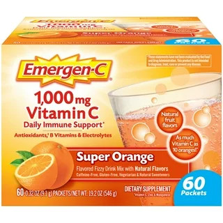 Emergen-C 1000Mg Vitamin C Powder for Immune Support Super Orange - 30 Ct | Walmart (US)