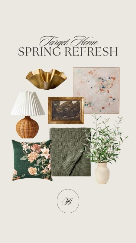 Target home refresh for spring! These neutral and gold home decor pieces are the perfect addition for the living room! The gold framed photo, green throw blanket, and couch pillows add a pop of color to any room!

#LTKhome #LTKSeasonal #LTKfindsunder100