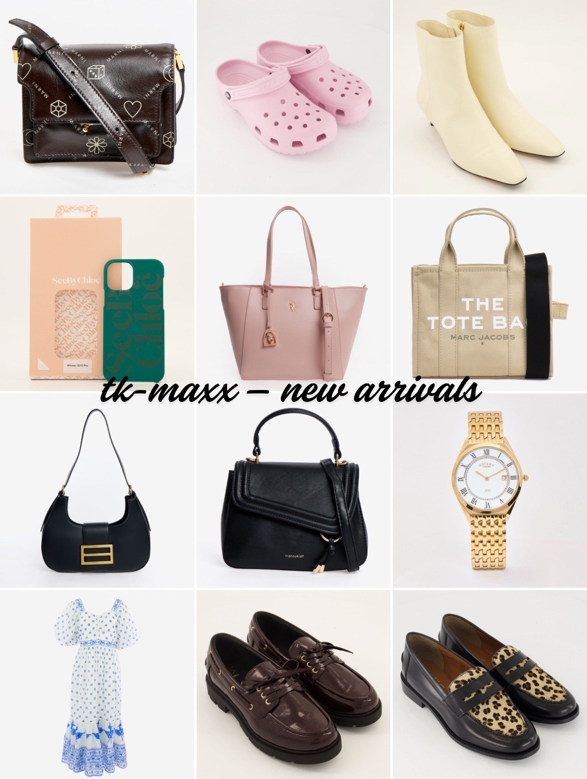 tk-maxx new arrivals on the website 

so many gorgeous it girl bags and shoes for the summer 🤍🌸🪩✨

#LTKsummer #LTKeurope #LTKstyletip