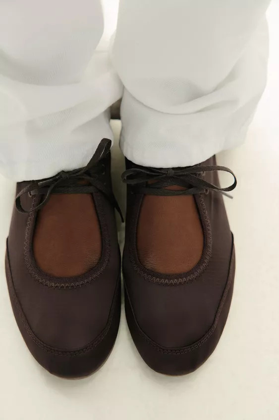 SPORTS BALLERINA WITH LACES | Zara US