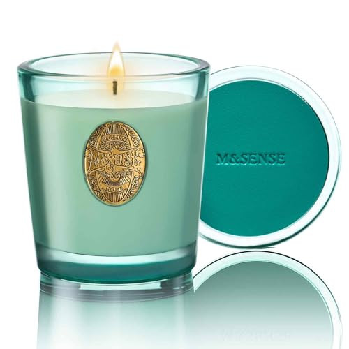 M&SENSE Scented Candles 260g Eucalyptus Mint Natural Soy Wax Candles 55 Hours Long Burning Time, Perfect Christmas Gifts for Women and Men | Amazon (UK)