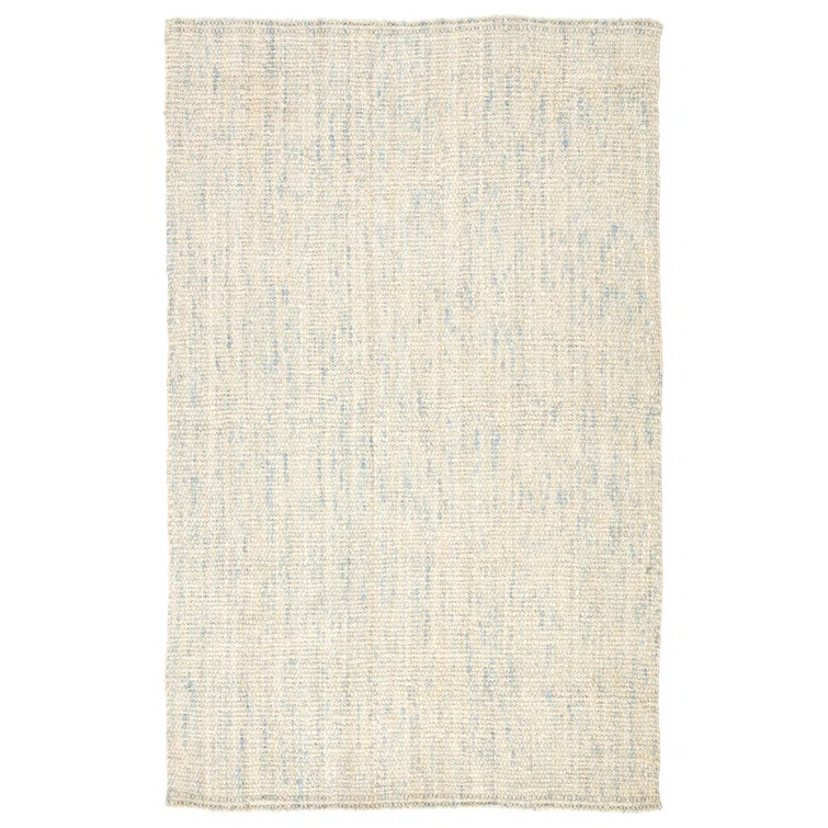 Georgianna Handwoven Flatweave Jute Ivory/Blue Area Rug | Wayfair North America