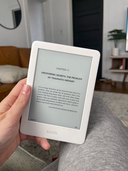 KINDLE! My favorite reading tool. Lightweight, not bulky, and I can have all my books in one space! I take this thing EVERYWHERE! I have an old version (the $50 one). Also I couldn’t find it in white so I’m not sure if they stopped making the white one!

#LTKGiftGuide #LTKhome #LTKfindsunder100
