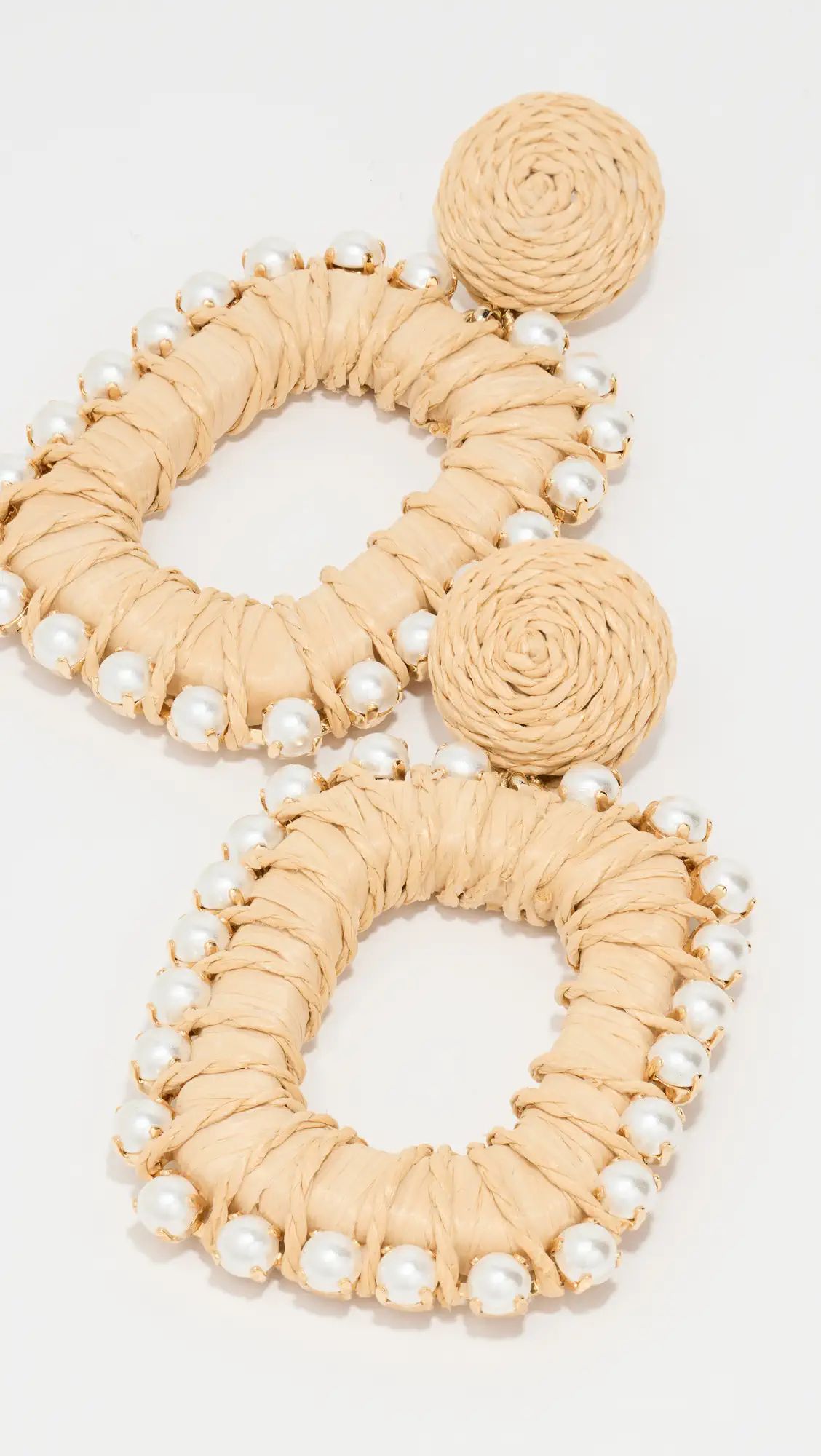 Carolina Herrera Raffia Wrapped Chain Earrings | Shopbop | Shopbop