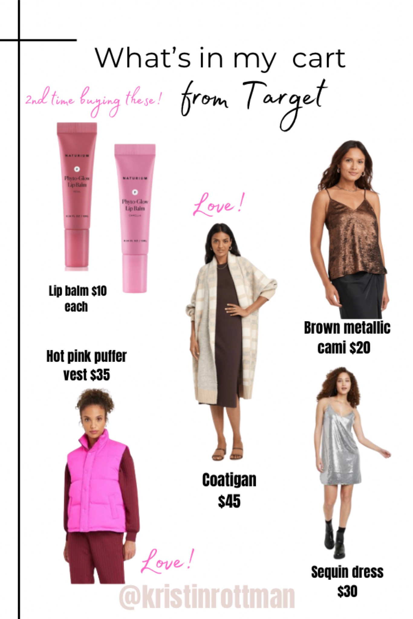 What I just bought from Target! These are the best lip balms and obsessed with this coatigan and puffer vest!

#LTKHoliday #LTKSeasonal #LTKunder50