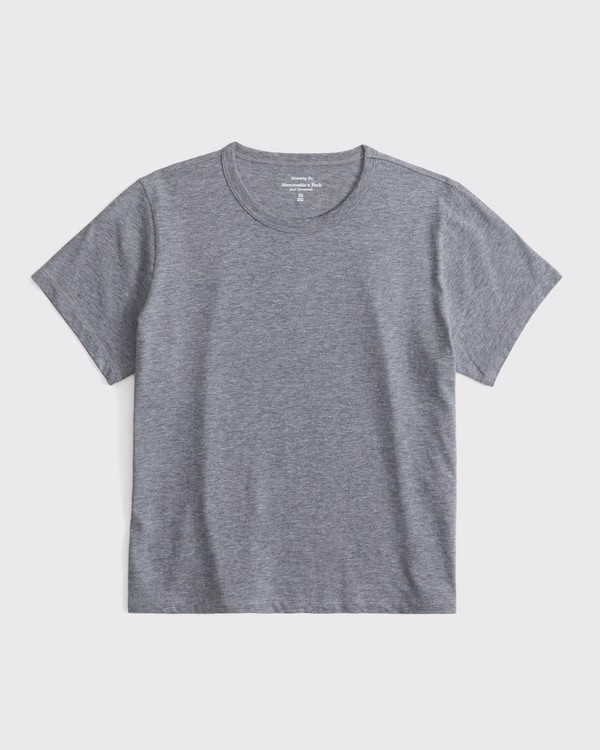 Essential Polished Body-Skimming Tee | Abercrombie & Fitch (US)