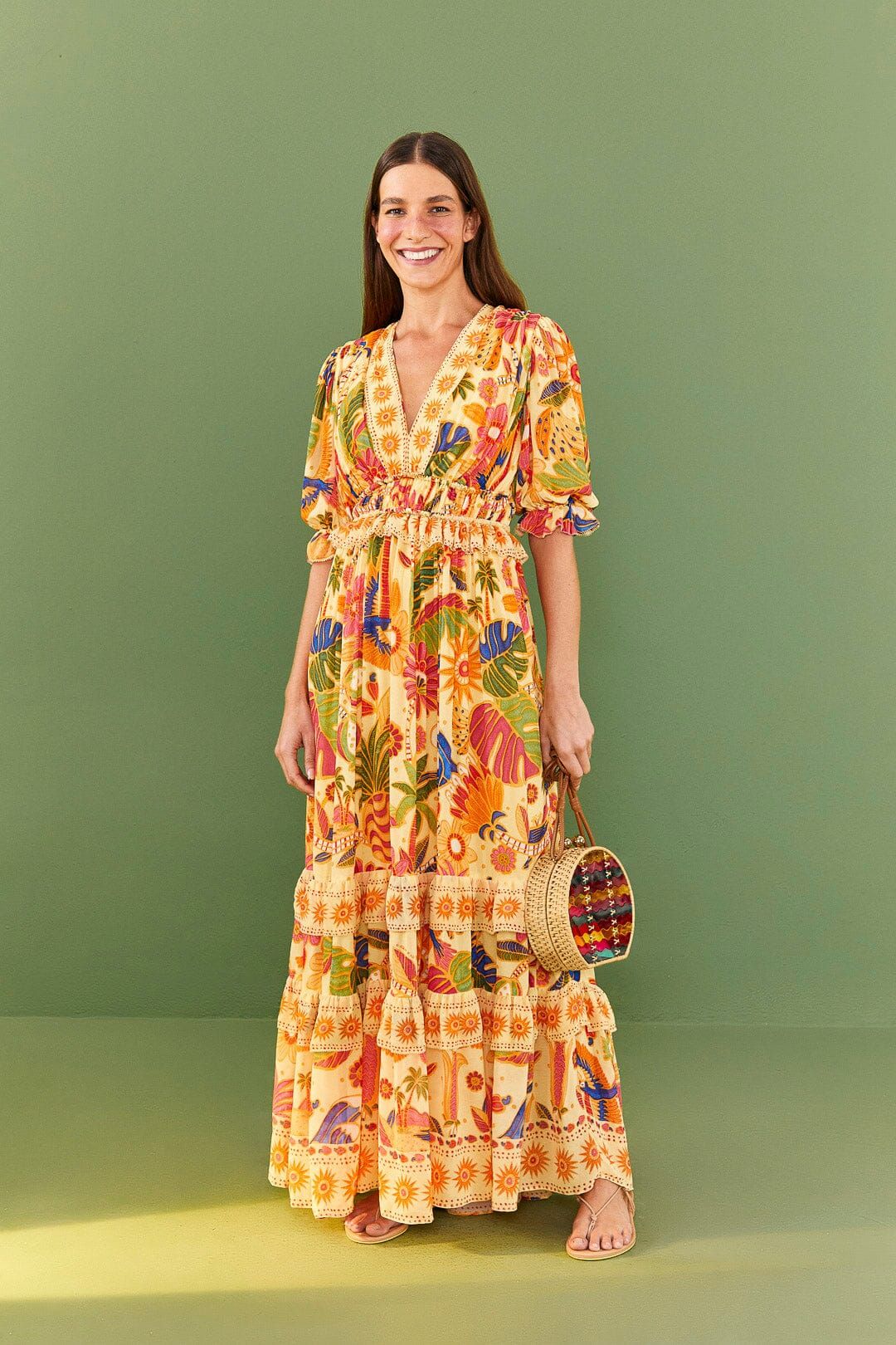 Yellow Rio Tapestry Maxi Dress | FarmRio
