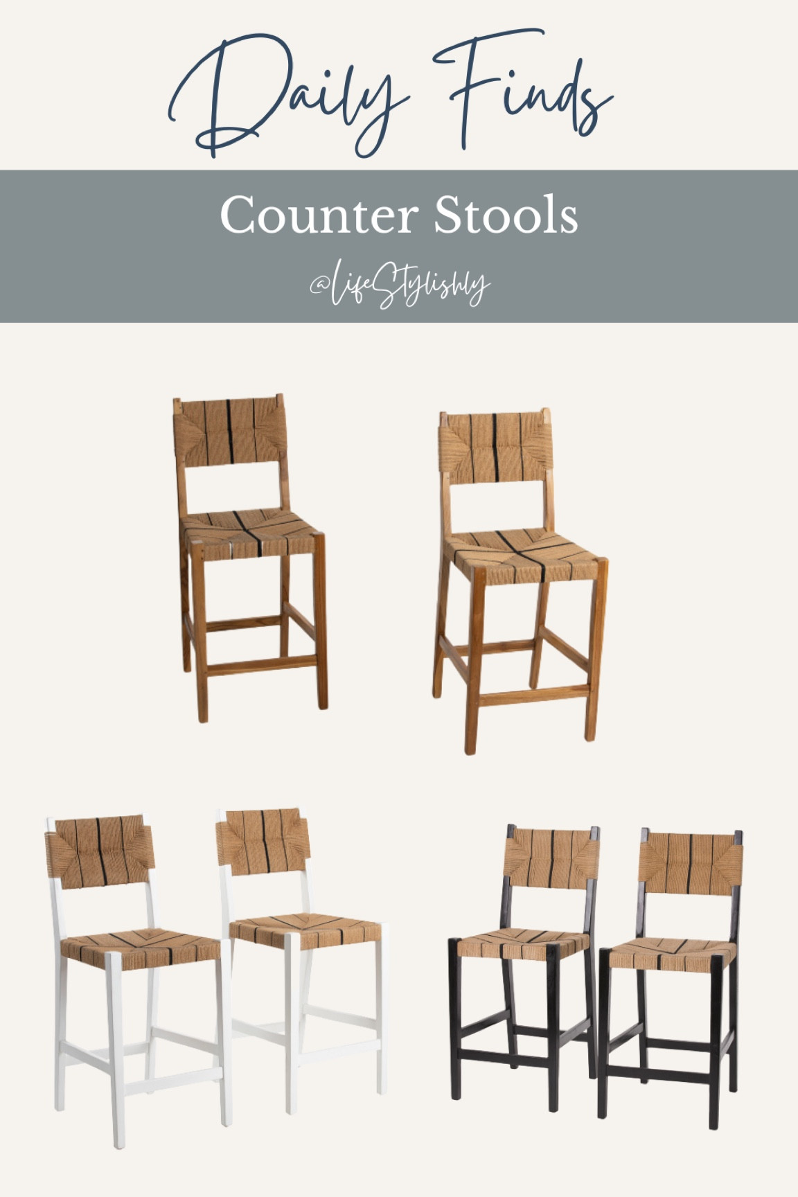 Woven counter stools 

#LTKhome