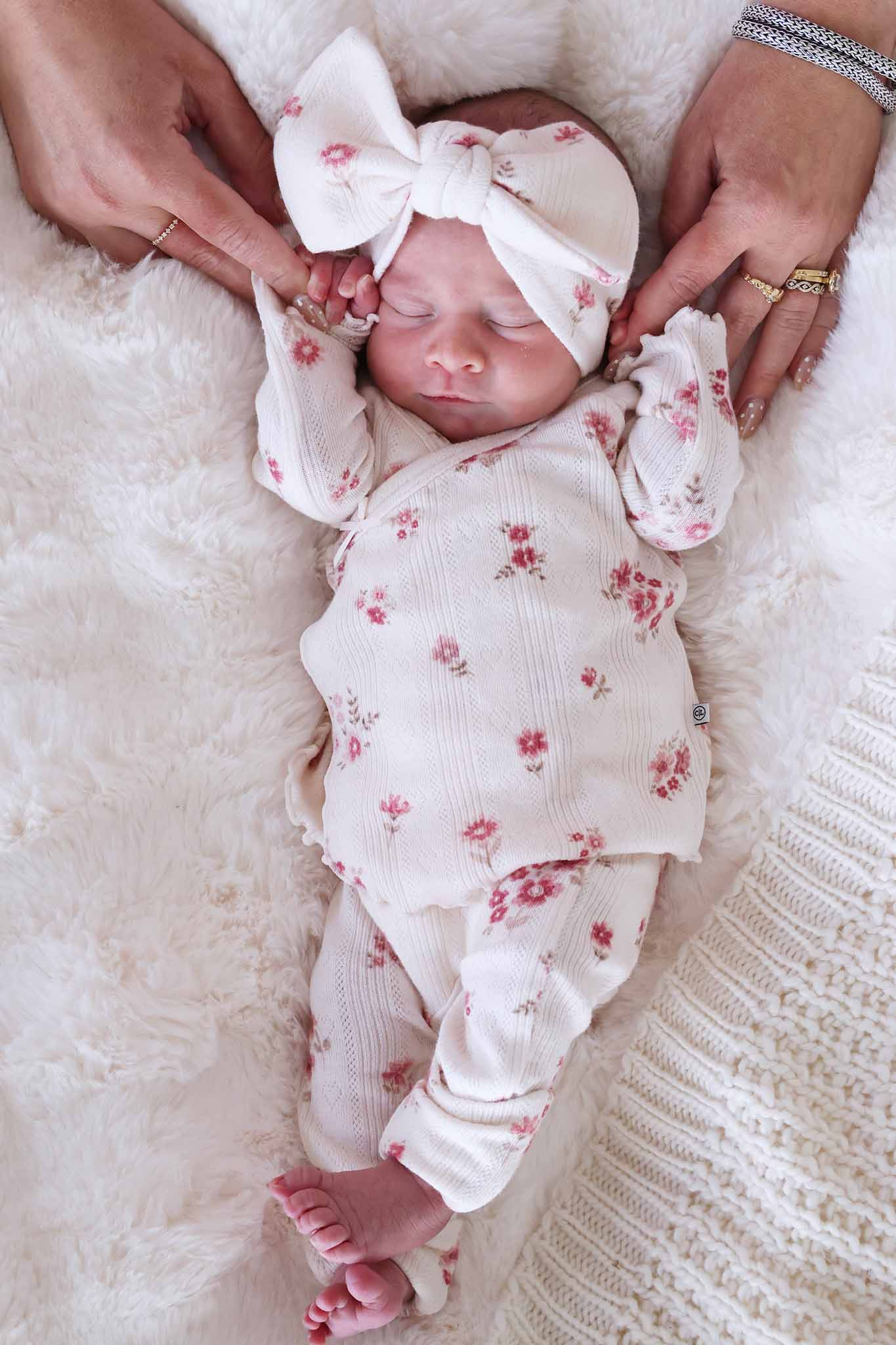 2pc Pointelle Crossover Top & Bottom | Precious Posies | Caden Lane