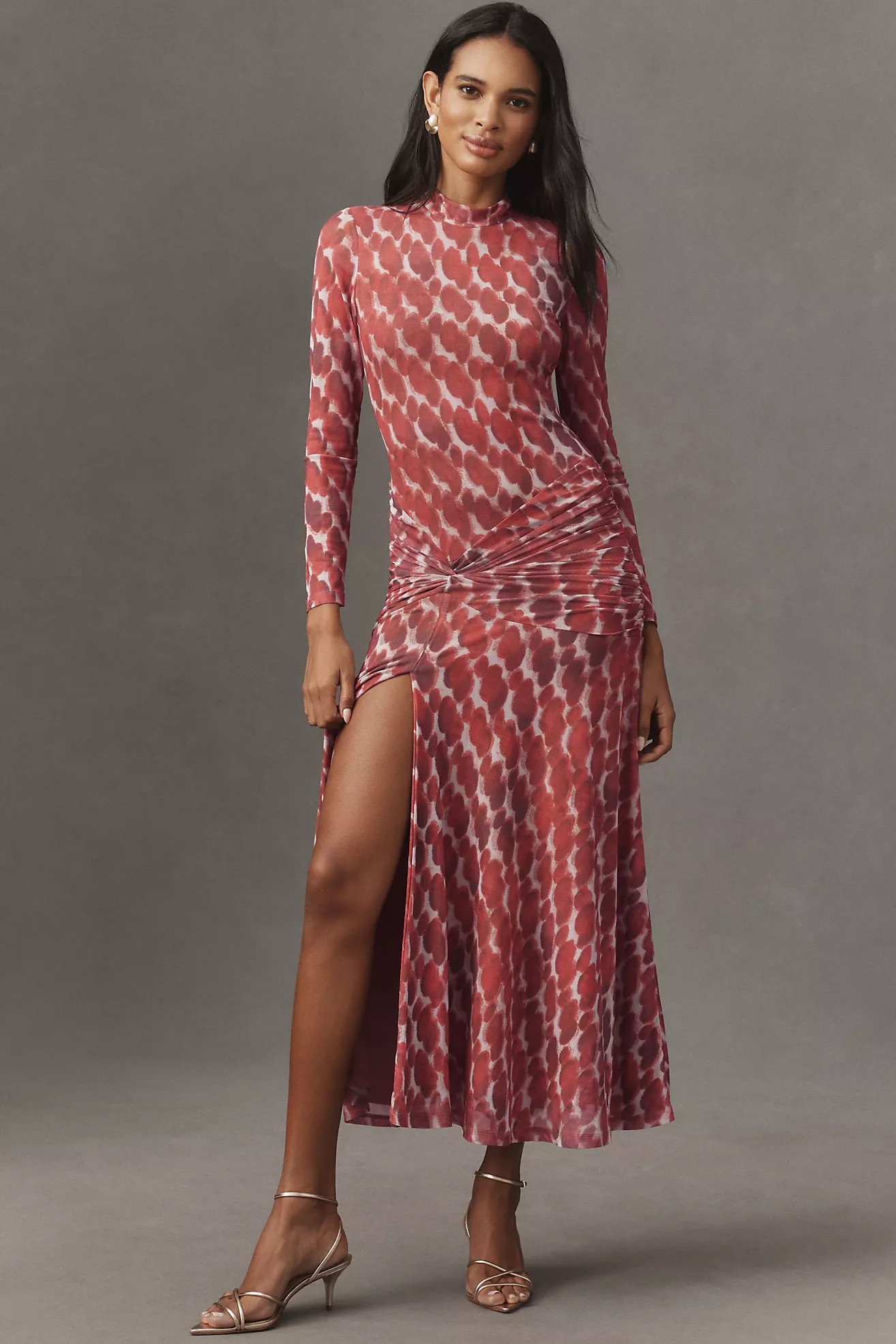 Bardot Lea Printed Mesh Midi Dress | Anthropologie (US)