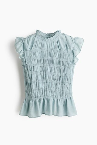 H & M - Smocked peplum top - Turquoise | H&M (US + CA)