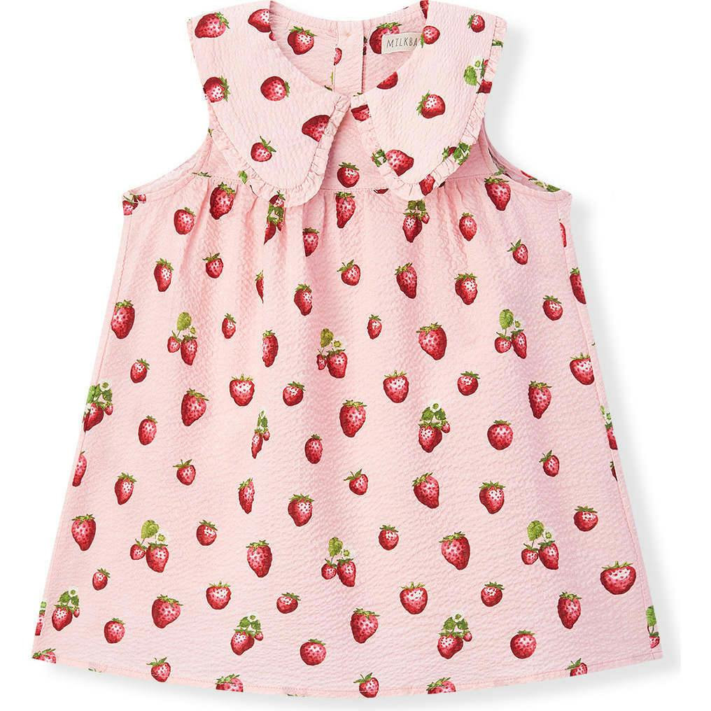 Strawberry Ruffle Collar Dress | Maisonette