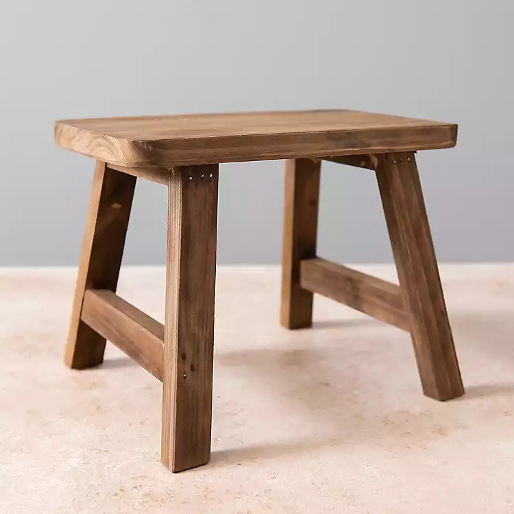 Honey Brown Mini Wooden Bench | Kirkland's Home