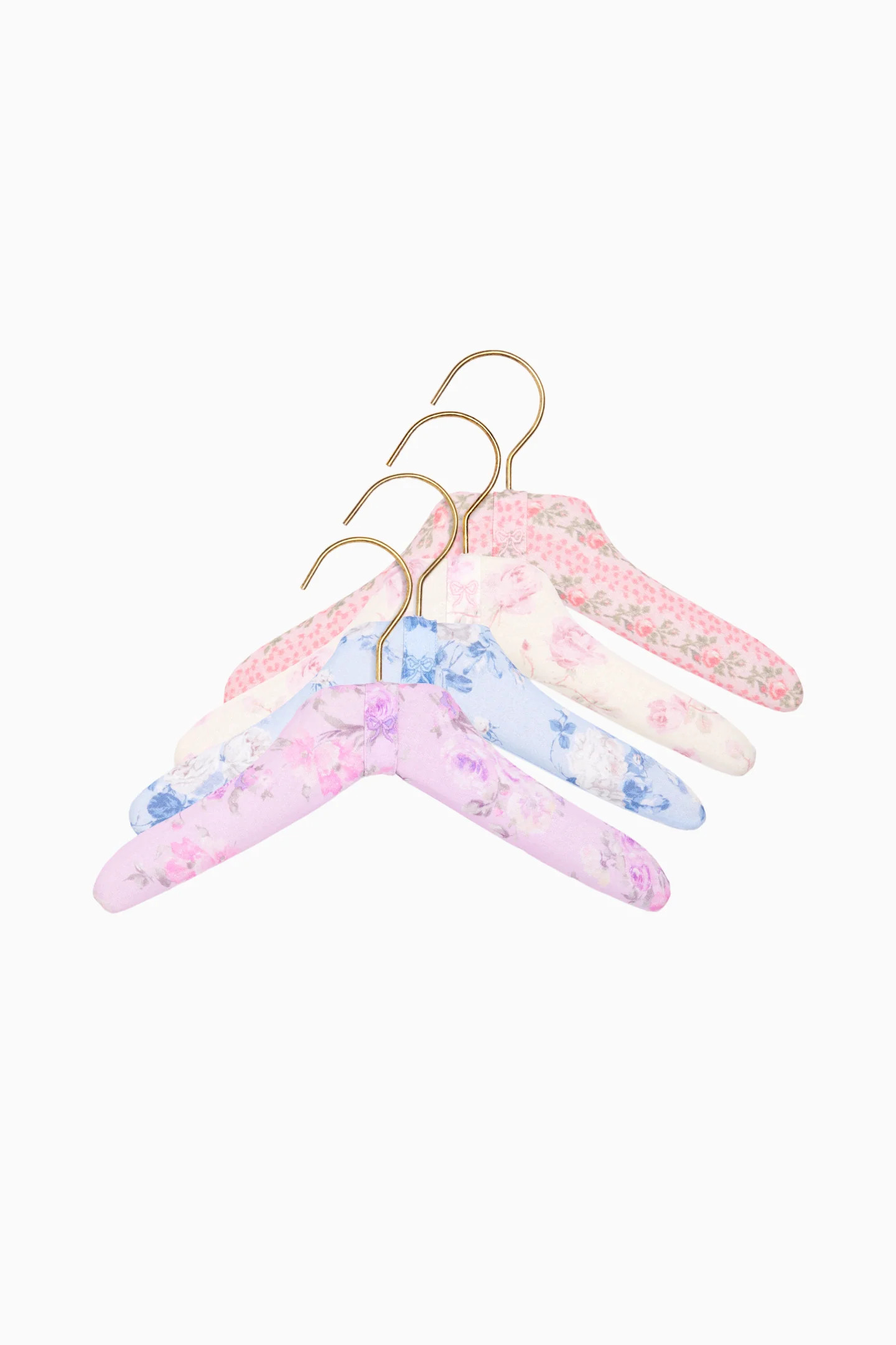 Heirloom Print Fabric Kids Hangers - Set Of 4 | LoveShackFancy