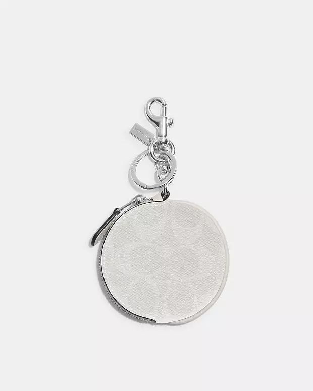 Circular Coin Pouch Bag Charm In Signature Canvas | Coach Outlet