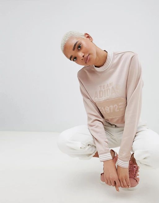 adidas Originals Fashion League Cropped Sweatshirt With Three Stripe Trim | ASOS US