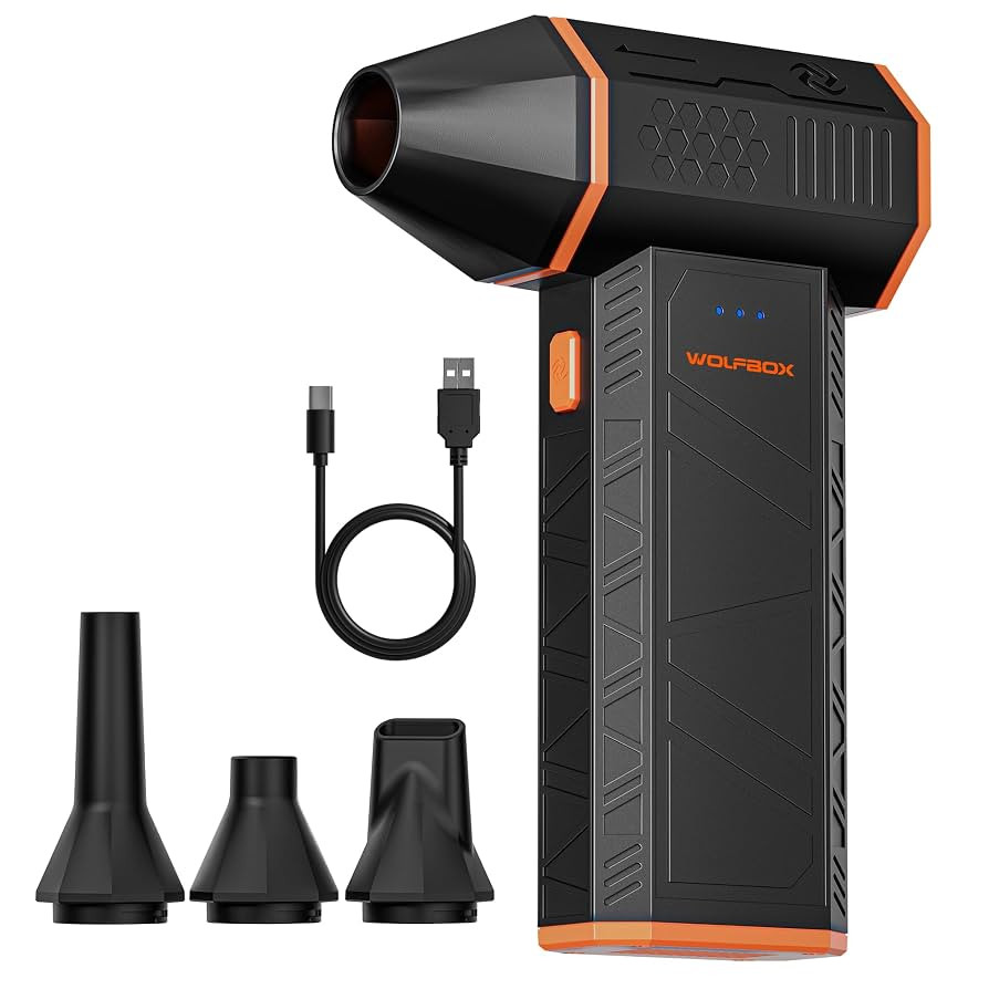 WOLFBOX MF50 Electric Air Duster-110000RPM Super Power Cordless Air Duster, 3-Gear Adjustable Min... | Amazon (US)