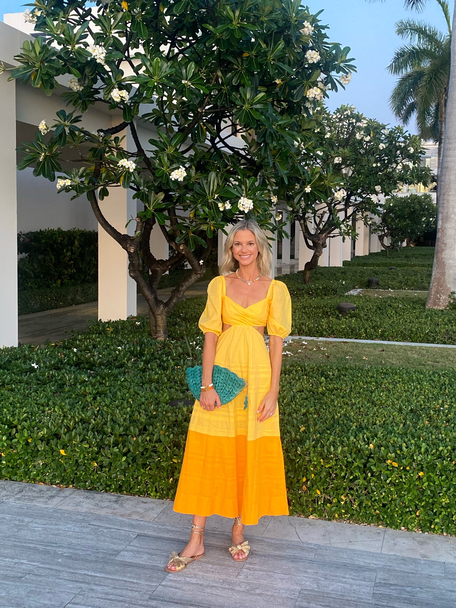 This Staud midi dress has the most flattering side cutout details and it’s under $130. I plan on dressing it up with a pair of wedge sandals for date night soon! 

Vacation outfit, vacation dress, summer dress, cutout dress, resort look, resort dress, resort outfit, wedding guest dress

#LTKwedding #LTKSeasonal #LTKitbag