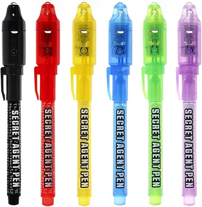 Invisible Ink Pen, MALEDEN Upgraded Spy Pen Invisible Ink Pen with UV Light Magic Marker for Secr... | Amazon (US)