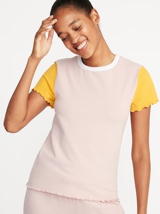Ruffle-Trim Sleep Top for Women | Old Navy US