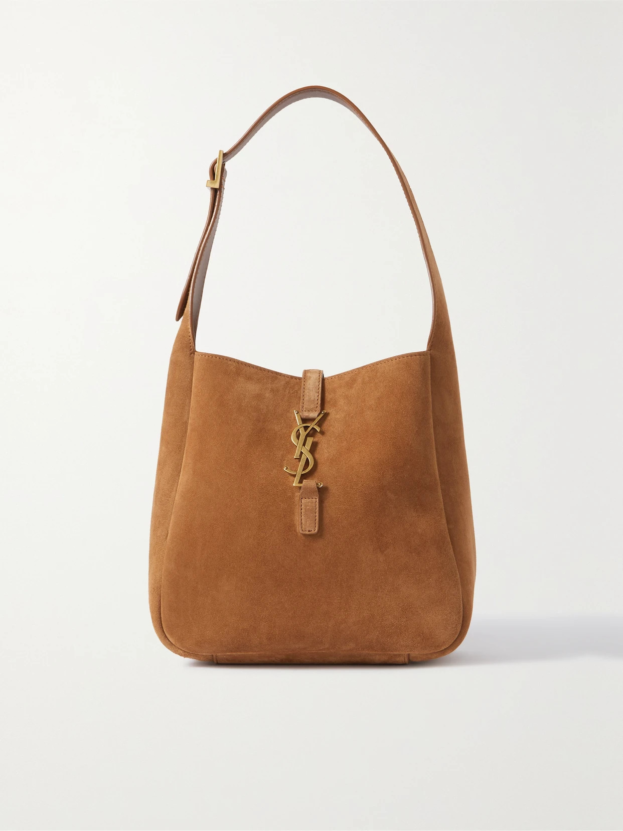 SAINT LAURENT - Le 5 À 7 Supple Small Suede Shoulder Bag - Brown | NET-A-PORTER (US)