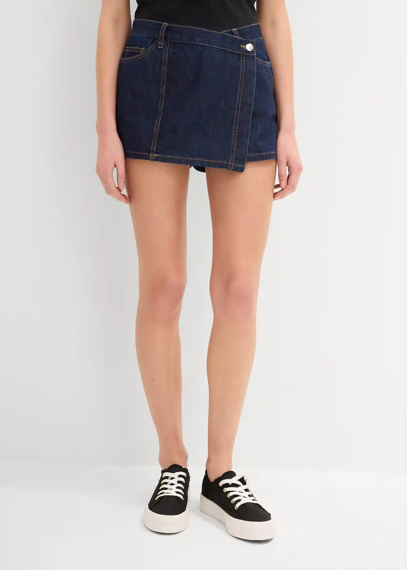 Jupe-short en jean, taille mi-haute | Bonprix FR