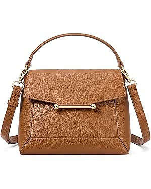 BOSTANTEN Small Crossbody Bags for Women Trendy Top Handle Shoulder Purse Vegan Leather Handbags ... | Amazon (US)