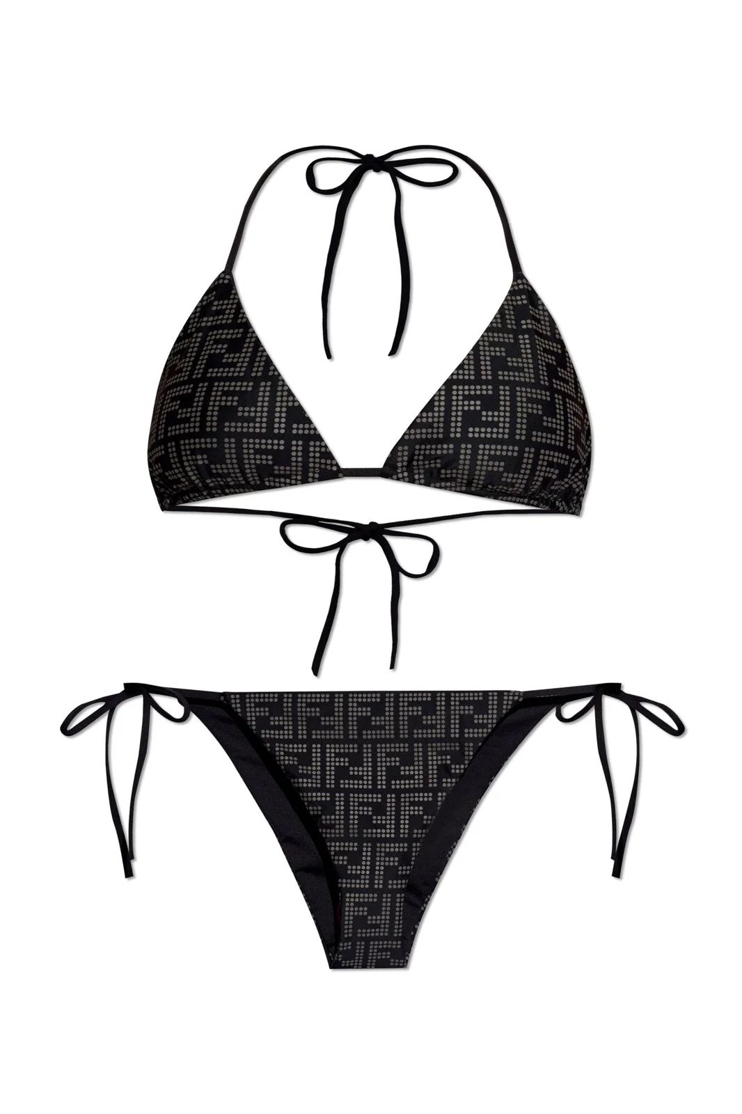 Fendi Allover FF Printed Halterneck Two-Piece Swimsuit | Cettire Global