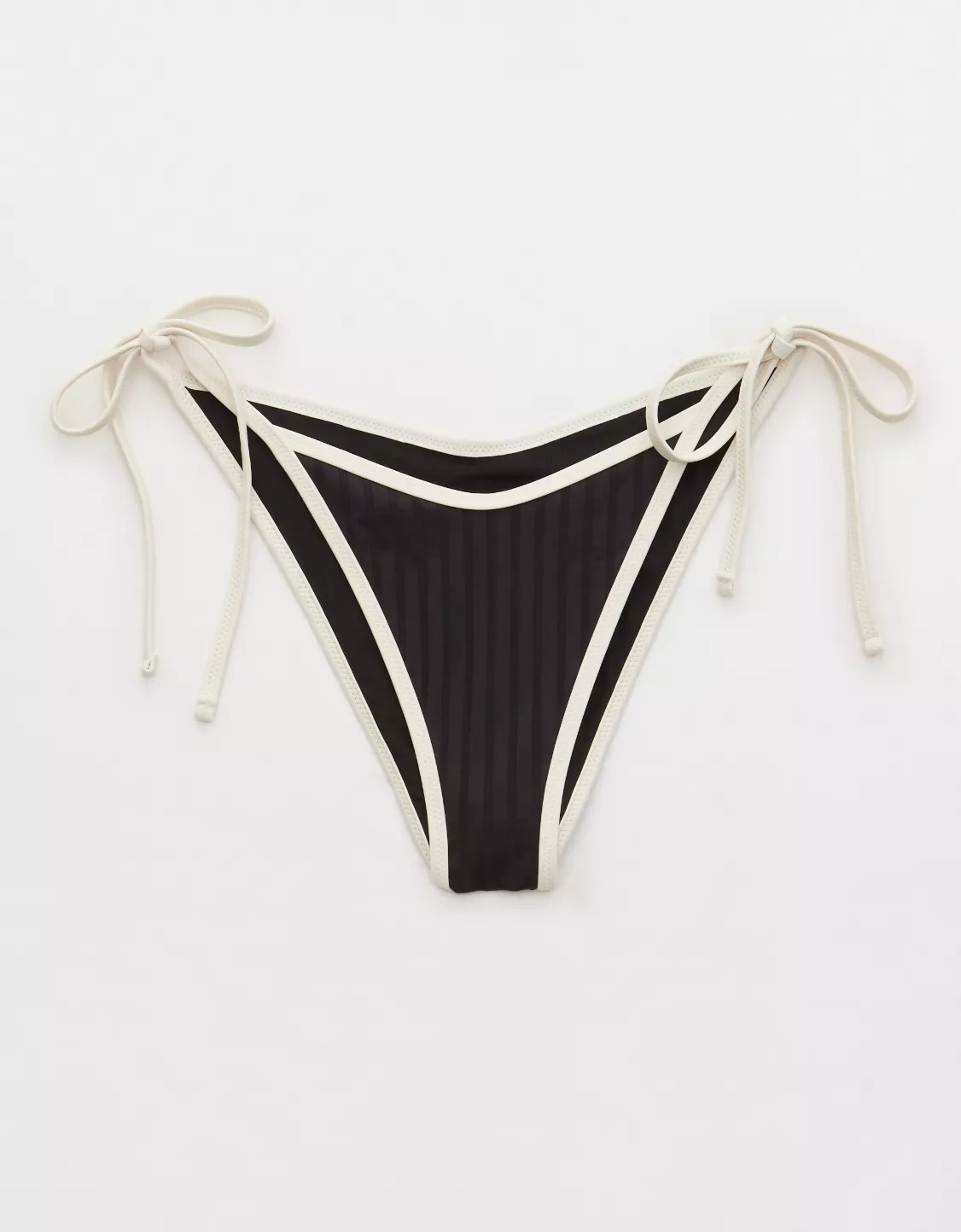 Aerie Wide Rib Low Rise Tie Cheekiest Bikini Bottom | Aerie