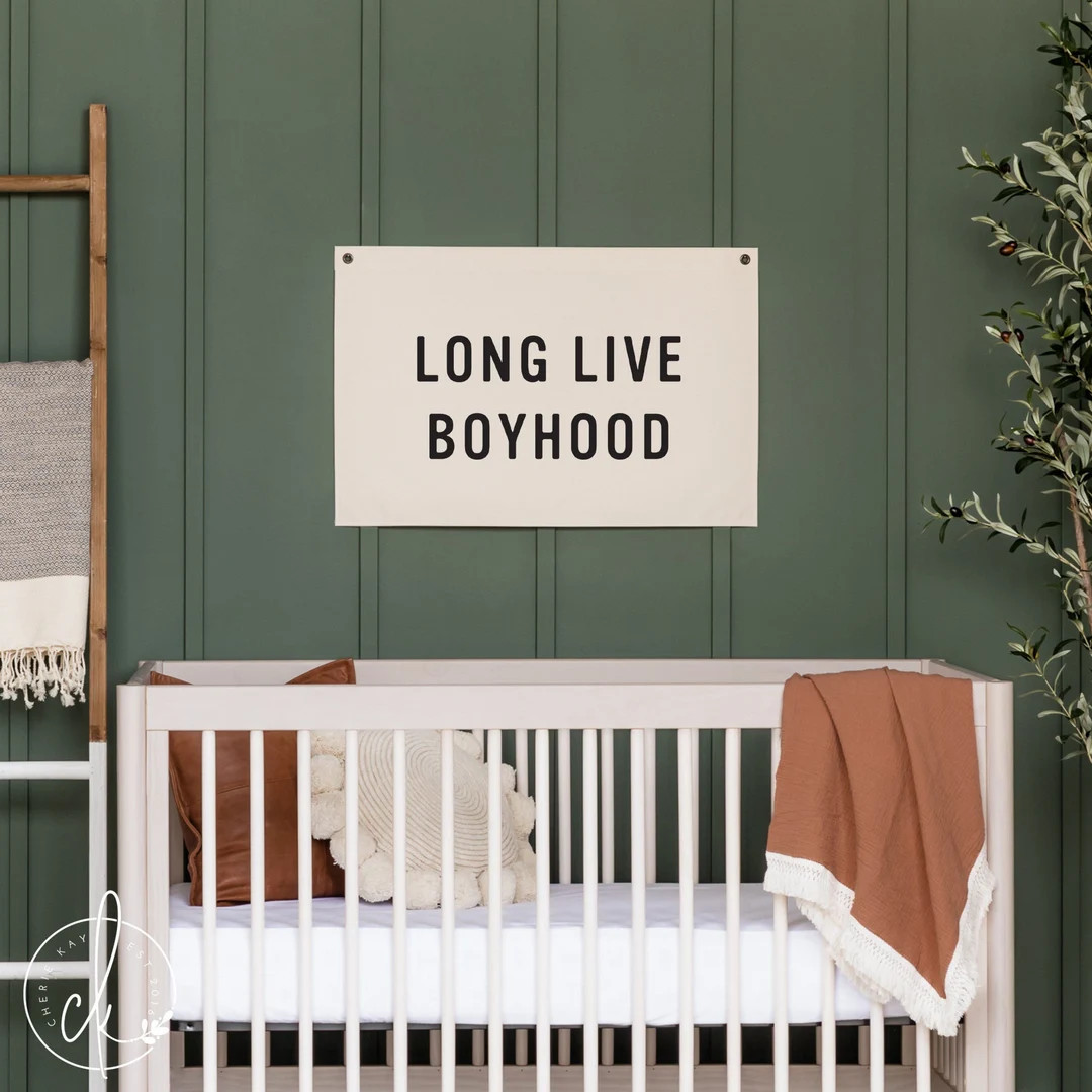 long live boyhood canvas flag | boy room wall decor | canvas flag | kids room artwork | boys bedr... | Etsy (US)