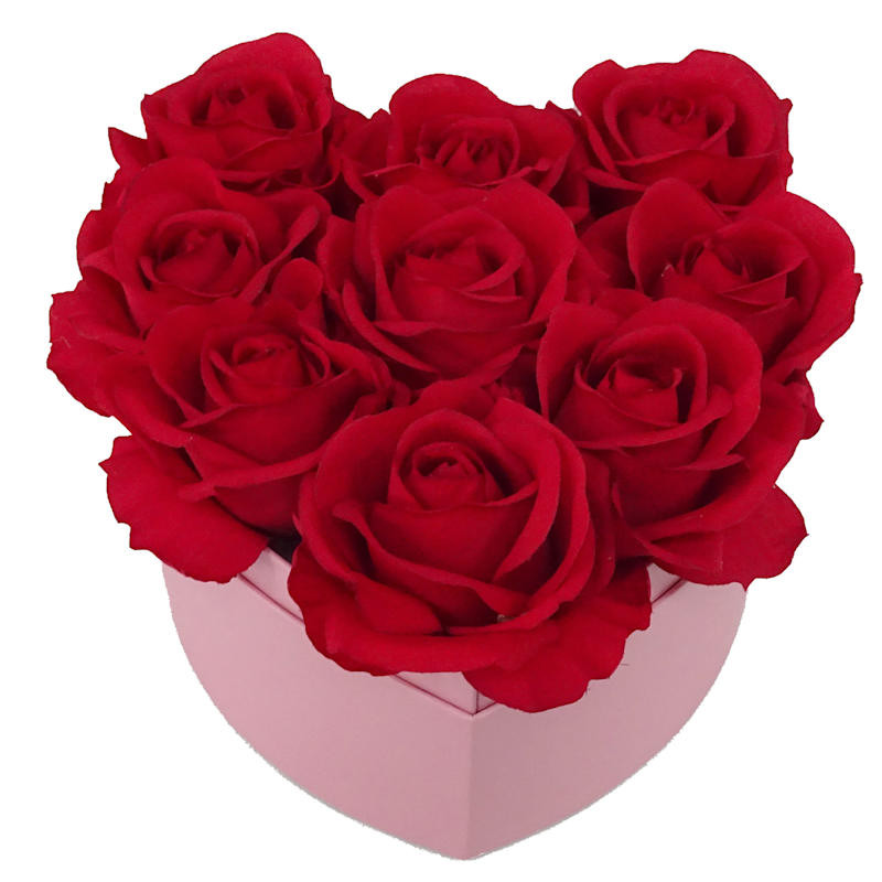 Red Velvet Roses in Heart Box, 6" | At Home