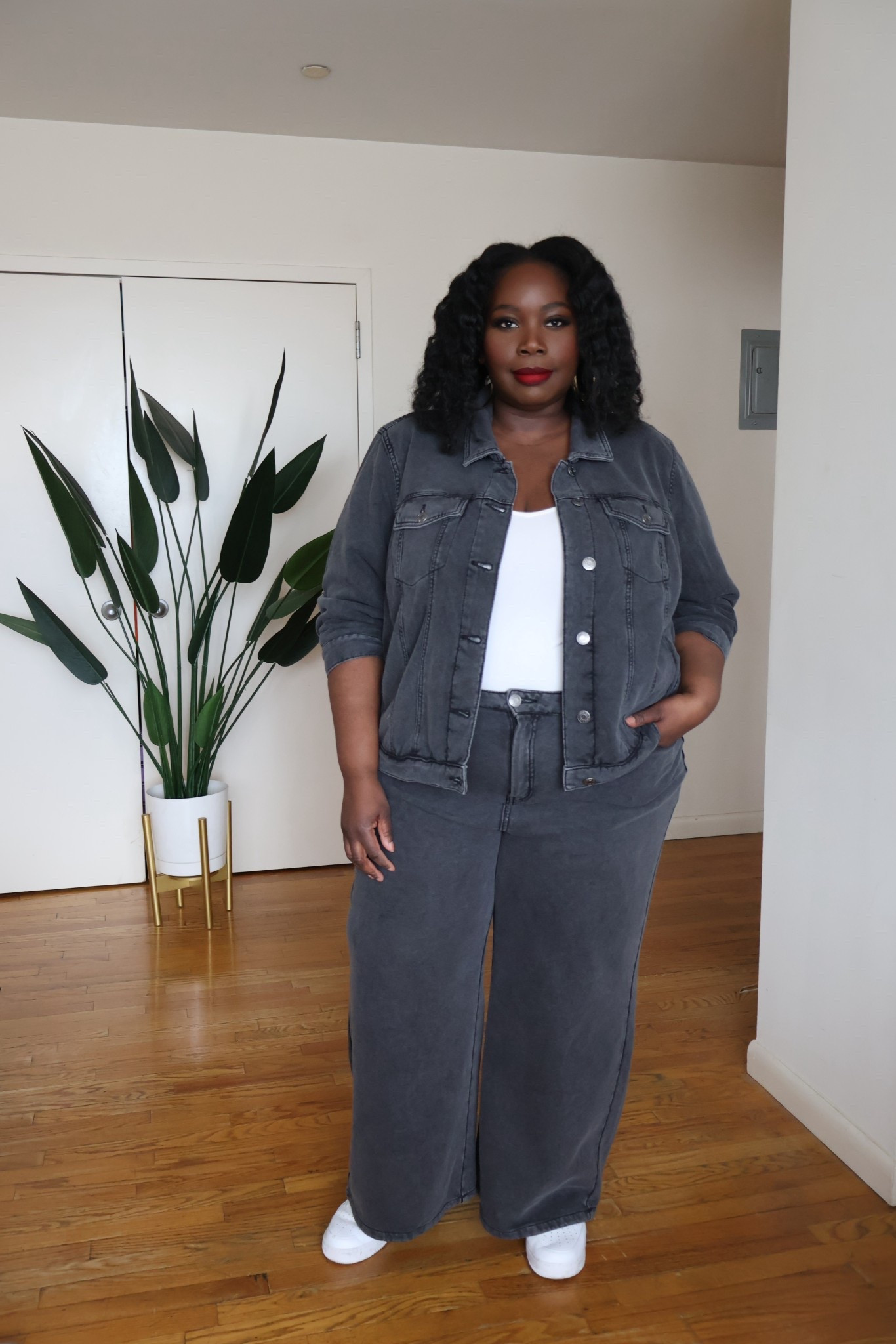 French terry denim set from Torrid. #gifted 

#LTKPlusSize #LTKOver40 #LTKMidsize