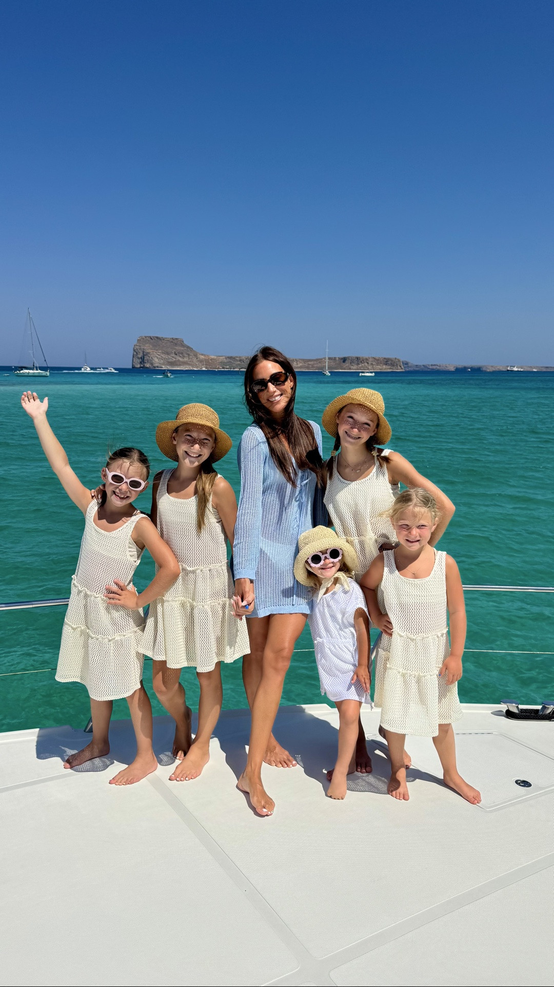 My coverup for a boat day in Crete! Girls coverups and bucket hats (so cute!) that go with everything, sissies has a tie so it stays on her head 👍🏼 
Kids Swim coverups, girls swim

#LTKSwim #LTKKids #LTKSeasonal