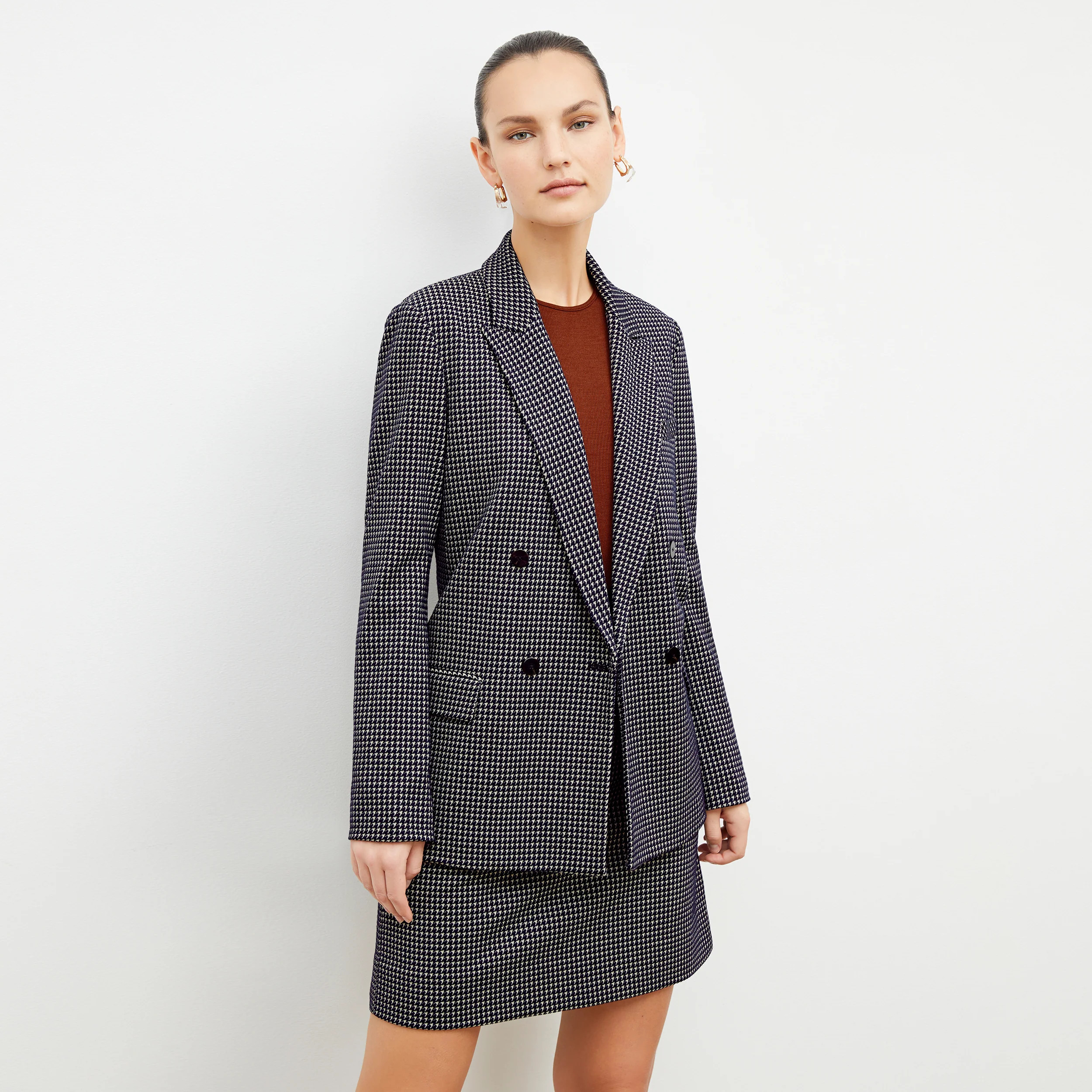 The O'Hara Blazer - Stretch Houndstooth | MM LaFleur