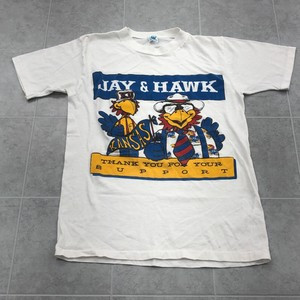 Vintage Artex Kansas Jayhawks Jay & Hawk White T-Shirt Adult Size M  | eBay | eBay AU