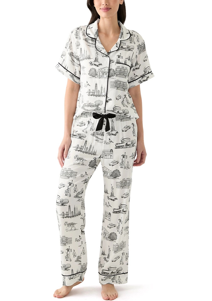 Women's 2 Piece New York Toile Pajama Set | Belk