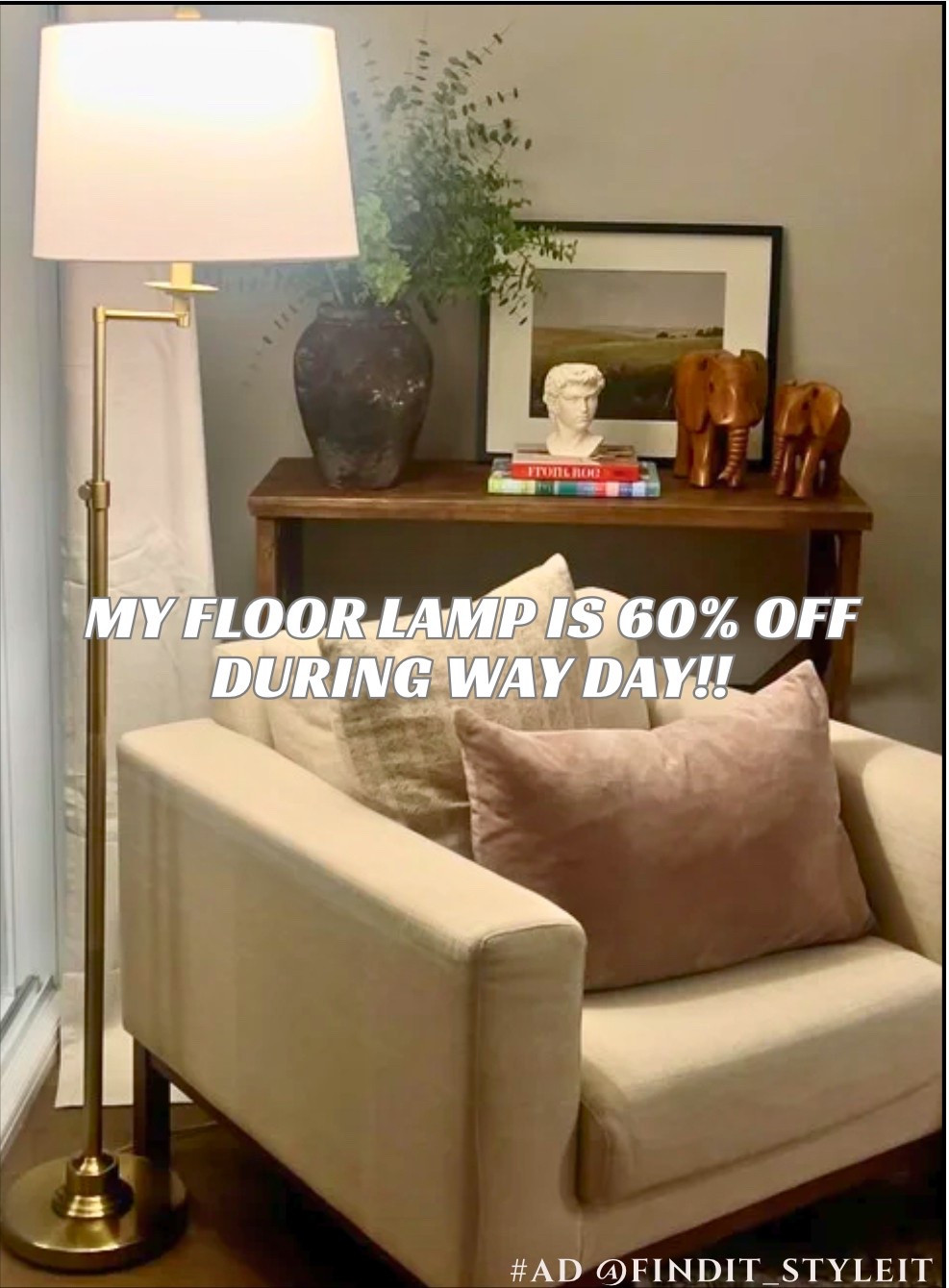 Shop your dream pieces at dream prices during Wayfair's Way Day Event! Save up to 80%, plus enjoy free shipping on everything!

This floor lamp was one of my dream pieces. It’s now sitting beautifully in my home, and it shipped directly from Canada! It's currently 60% off during WAY DAY. 

•WAY DAY runs from April 26-28
•With savings of up to 80% sitewide 
•plus enjoy free shipping

#ad
#WayfairCanada
#WayfairCAHome
#WayfairCAPartner
@wayfaircanada
#ltkhome 
#ltkfamily
#ltkkids
#ltkgiftguide
#giftsforher
#floorlamp
#lighting
#shipsfromcanada


#LTKcasa #LTKcanada #LTKsale