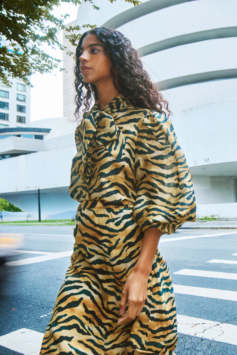 Tess Blouse | Tiger Print Blouse | Hunter Bell | Hunter Bell