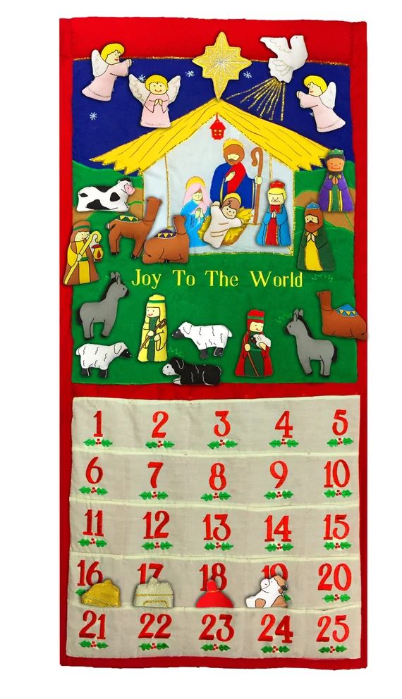 Traditional joy to the World Cloth Nativity Advent - Etsy | Etsy (US)