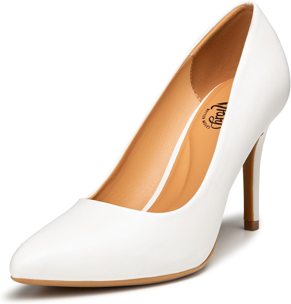 Trary Women’s High Heel Dress Pump Pointed Toe Shoe Classic Office Special Dressy Casual | Amazon (US)